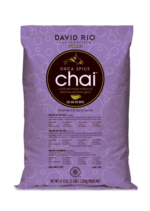 Sugar Free Orca Spice Chai 3LB bag by David Rio - Toronto, Vancouver Canada