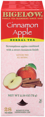 CINNAMON APPLE HERBAL TEA Box by Bigelow - Caffeine Free, All Natural