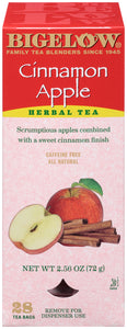 CINNAMON APPLE HERBAL TEA Box by Bigelow - Caffeine Free, All Natural